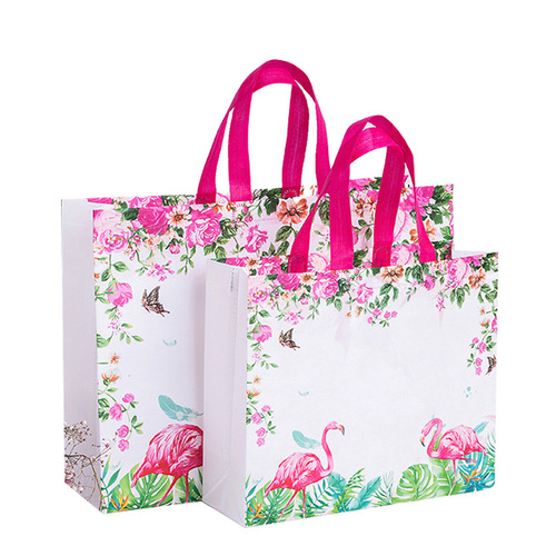 Canvas bag printing and laminating non-woven bag hand-held gift packaging bag clothing non-woven hand-held large capacity printing