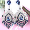 Crystal earings, earrings, retro fashionable jewelry, European style