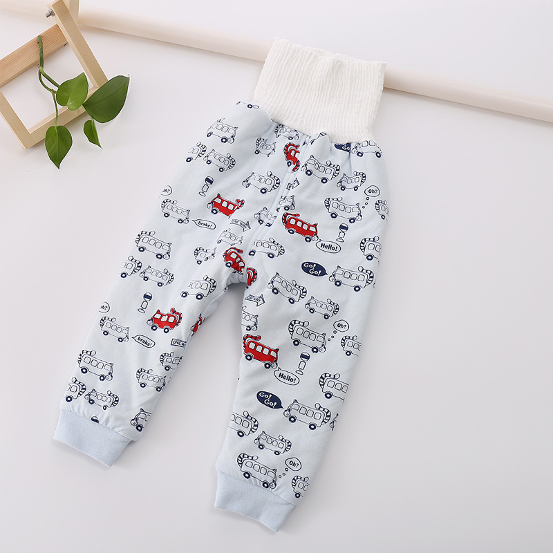 New Cotton Thickened Baby Cotton Pants Winter Thin Cotton High Waist Belly Protection Cotton Pants Infant Inner Wear Pants
