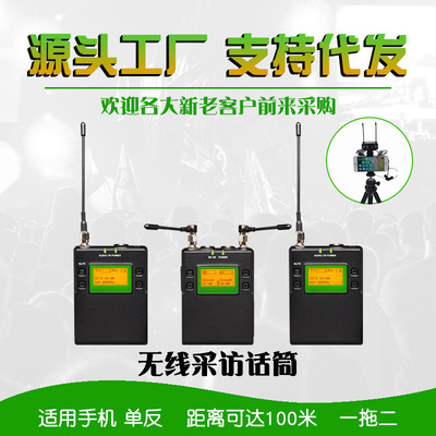 wireless Photography Lavalier Microphone camera Monosyllabic reaction mobile phone outdoors street Double Interview Sound recording microphone Little bee