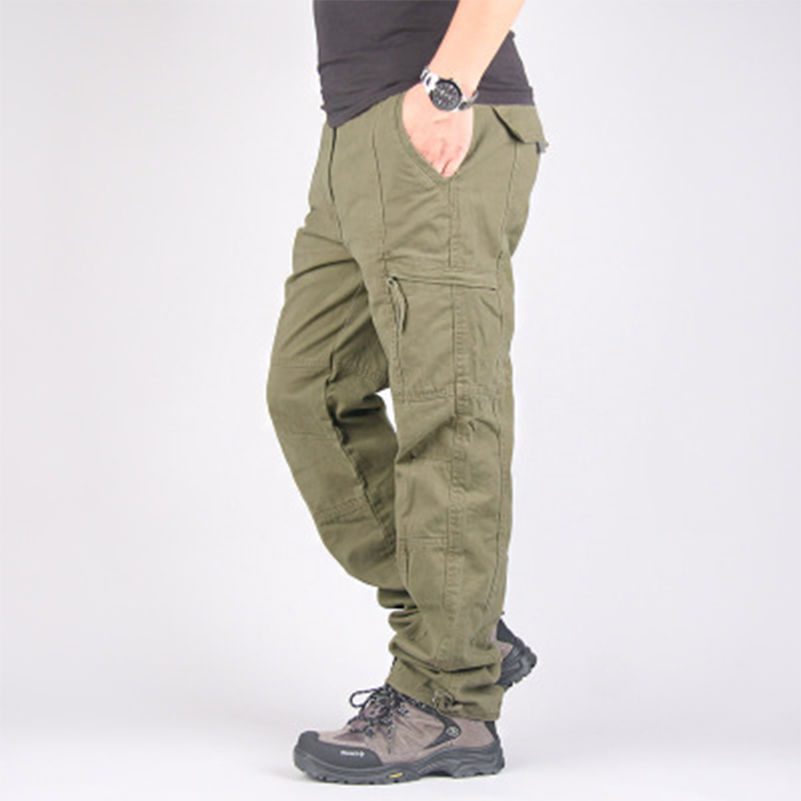 Pantalones de trabajo transfronterizos de AliExpress para hombres, pantalones sueltos rectos y multibolsillos para primavera y verano, deportes de talla grande para jóvenes de moda