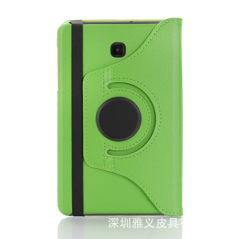 For Samsung Tab A 8.0 2018 T387 flat protective cover T387 litchi pattern rotating leather cover