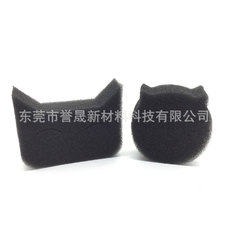 4cm厚40ppi猫咪形洗衣机除毛清洁海绵动物宠物毛发洗衣机吸附海绵