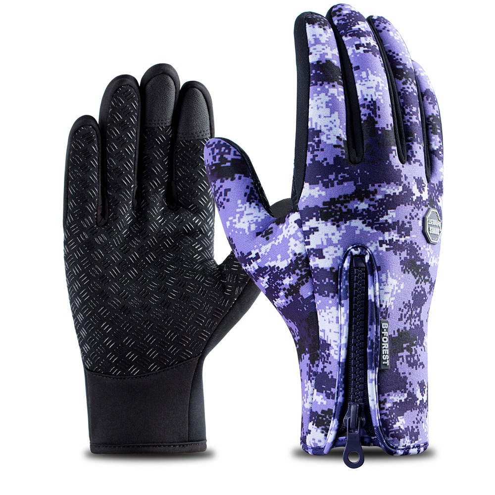 Winter keep warm fleece non-slip gloves for cycling