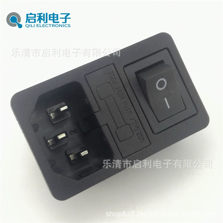 Заводская розетка прямого питания переменного тока AC-01A с переключателем с предохранителем три-в-одном гнездо переменного тока