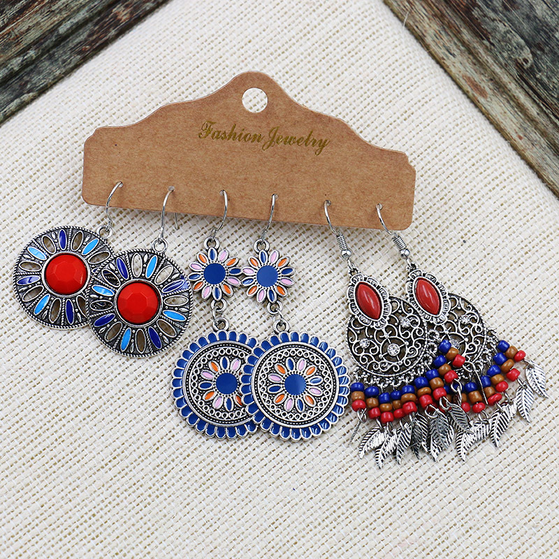 1 Set Quantity Casual Occasion 1 Set Bohemian Geometric Plating Alloy Drop Earrings