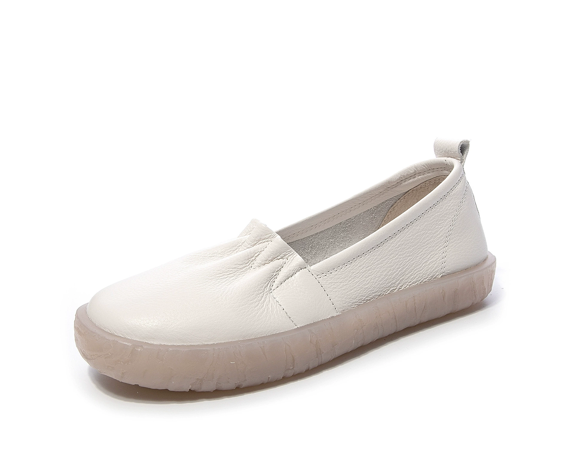 Лето-осенние новые женские одиночные туфли из натуральной кожи, нескользящая обувь для беременных, дышащая обувь для мам, Женская обувь в стиле мори, универсальные туфли на плоской подошве