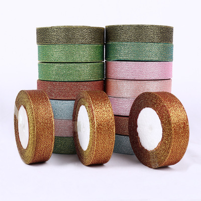 0.61.01.52.02.54.0CM Color with green onions colour Silk ribbon Webbing bow Packing tape Christmas gift