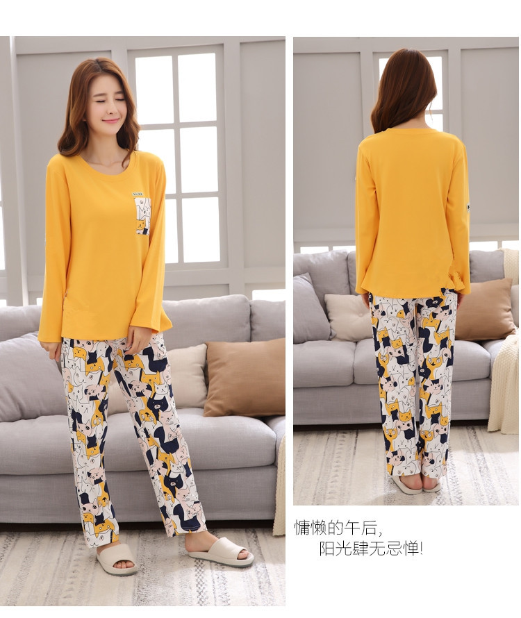 CMZ-黄色卡通图长袖套装 (5)