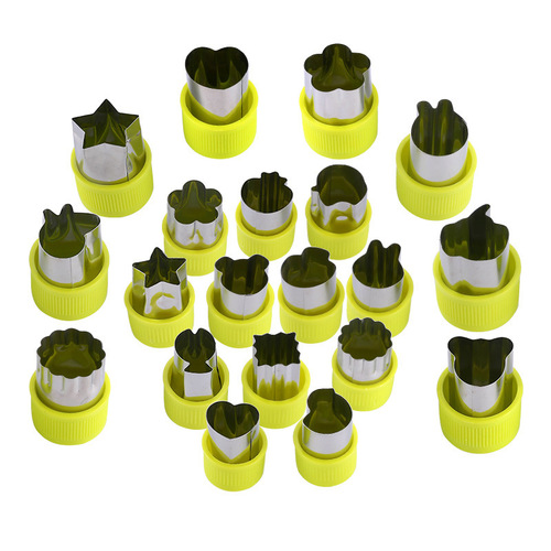 20-piece set of 430 stainless steel vegetable cartoon animal fruit flower cutter butterfly noodle mold full hand protection biscuit mold