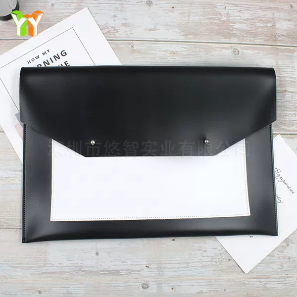 Stitching Style Double Layer Business Notebook Leather Case Laptop Protective Leather Case Leather Sleeve Bag Customizable