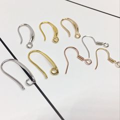 Color-preserving 14k gold-plated earring hooks accessories hypoallergenic DIY handmade earring making materials large earring hooks