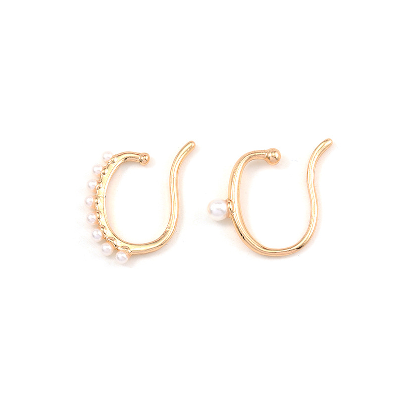 Fashion C Shape Plating Alloy No Inlaid Earrings display picture 10