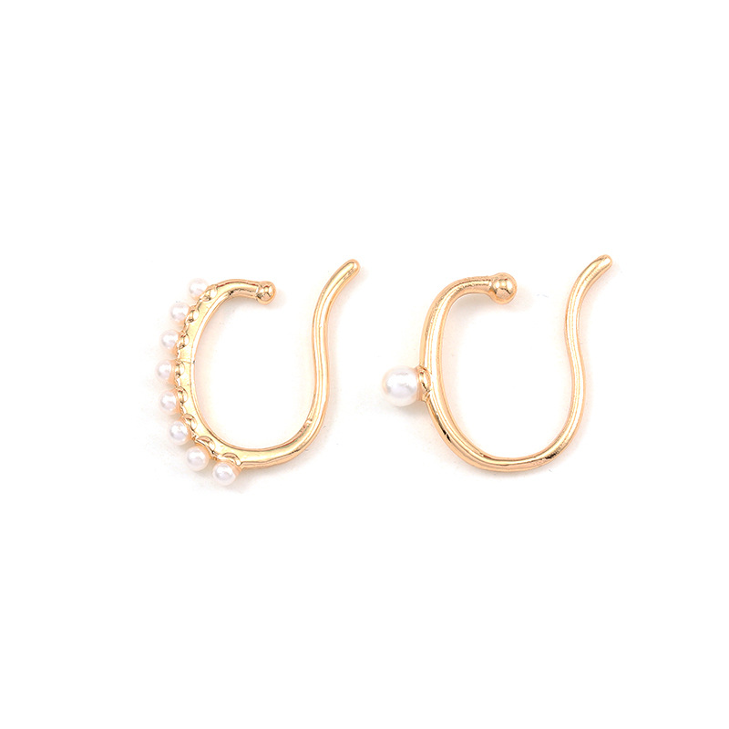 Mode Forme C Placage Alliage Pas D'incrustation Des Boucles D'oreilles display picture 10