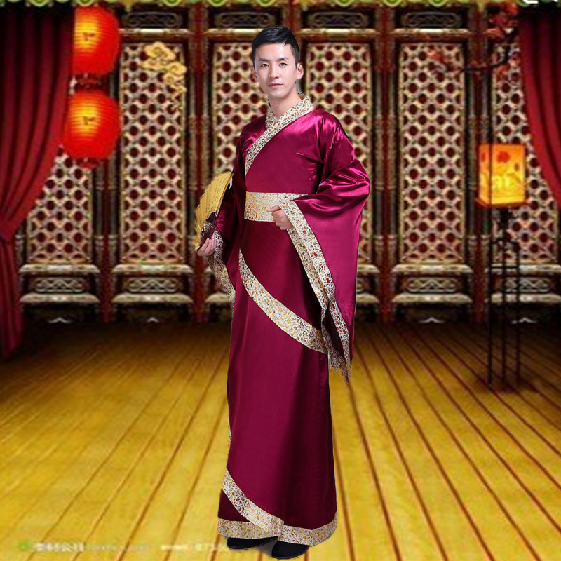 男士古装汉服男装三国演义成人儿童演出服诸葛亮司马懿空城计服装