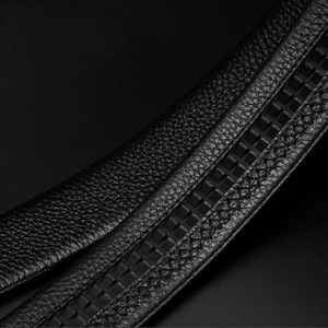 荔枝纹皮带条男士自动扣带条头层牛皮透染猪肠带真皮皮带身可定制