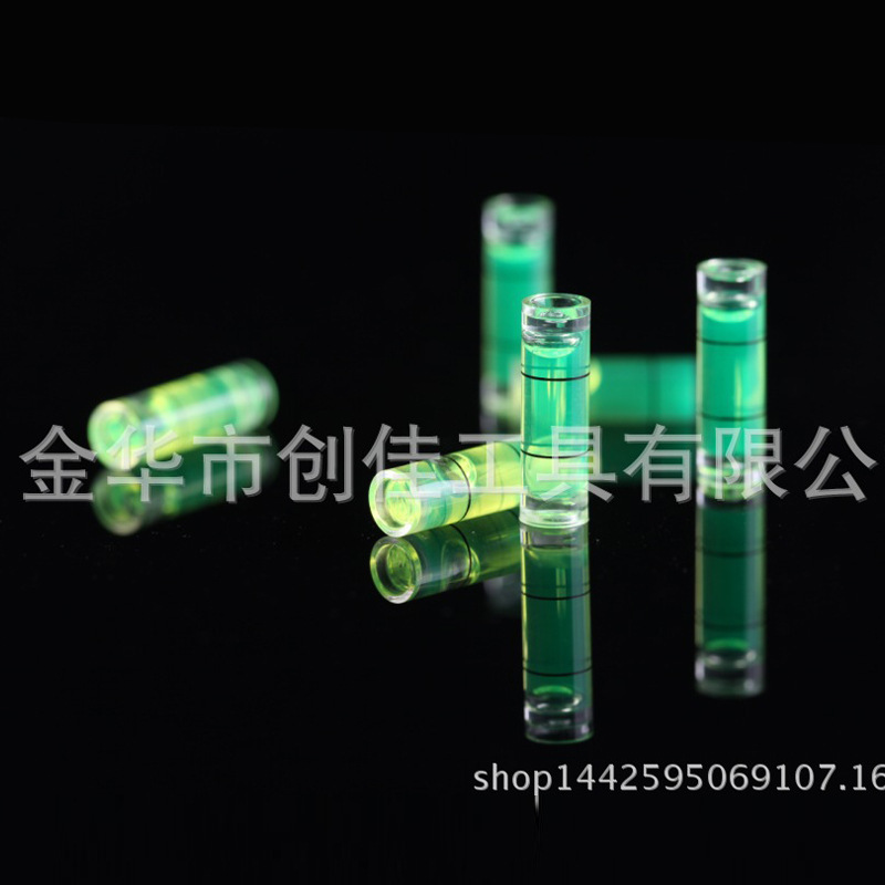 厂家批量供应直径9.5X40mm有机玻璃圆柱水准泡 水平泡 水平仪
