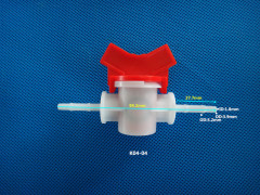 Equal diameter adjustment switch hose ball valve plastic quick-connect valve, water switch. 4/16 inch ball valve, hose plug connector