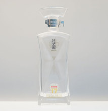 晶白料酒瓶  500ml广州塔酒瓶 花之冠玻璃瓶 一斤装 水晶盖
