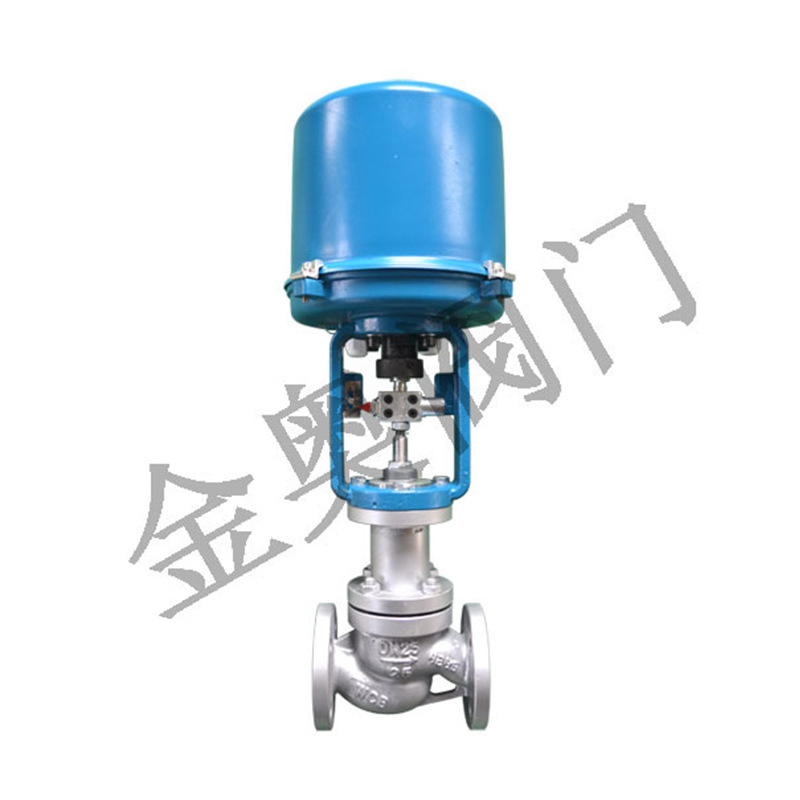 供应 电动单座隔膜式调节阀  硬密封型碳钢双座法兰调节阀