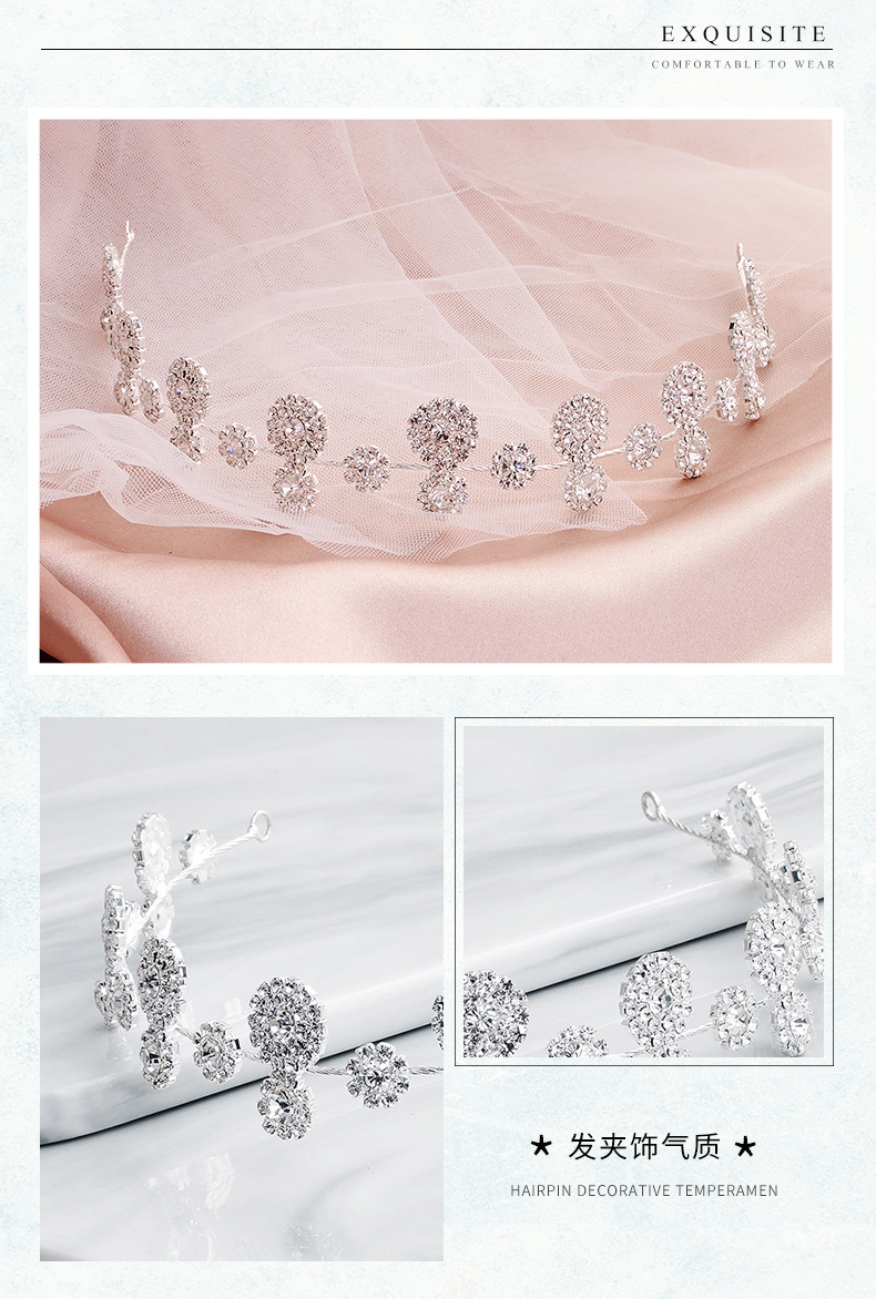 Fashion diamond headband soft chain headband