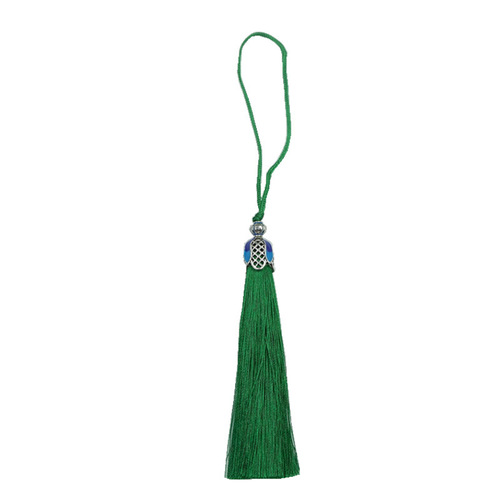 Jingtailan tassel earring blue hat crown tassel vertical smooth anti-wrinkle tassel clothing pendant mobile phone case tassel