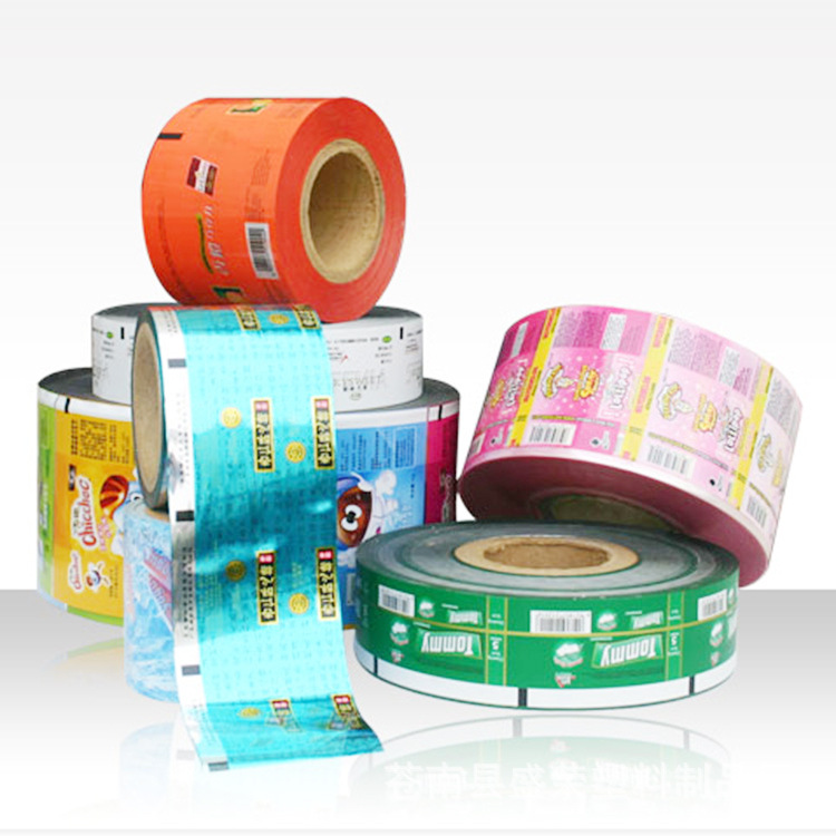 厂家直销复合铝箔食品卷膜 自动包装彩膜 收缩凹印镀铝膜印刷批发