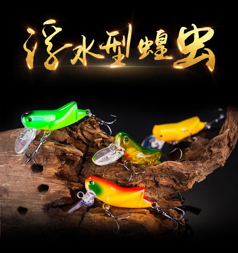 Fishing Lure Baits Artificial Grasshopper Insects Fishing Crankbaits Hooks Baits Tackle Sea Fishing Lures Locust Flying Jig Wobbler Lure