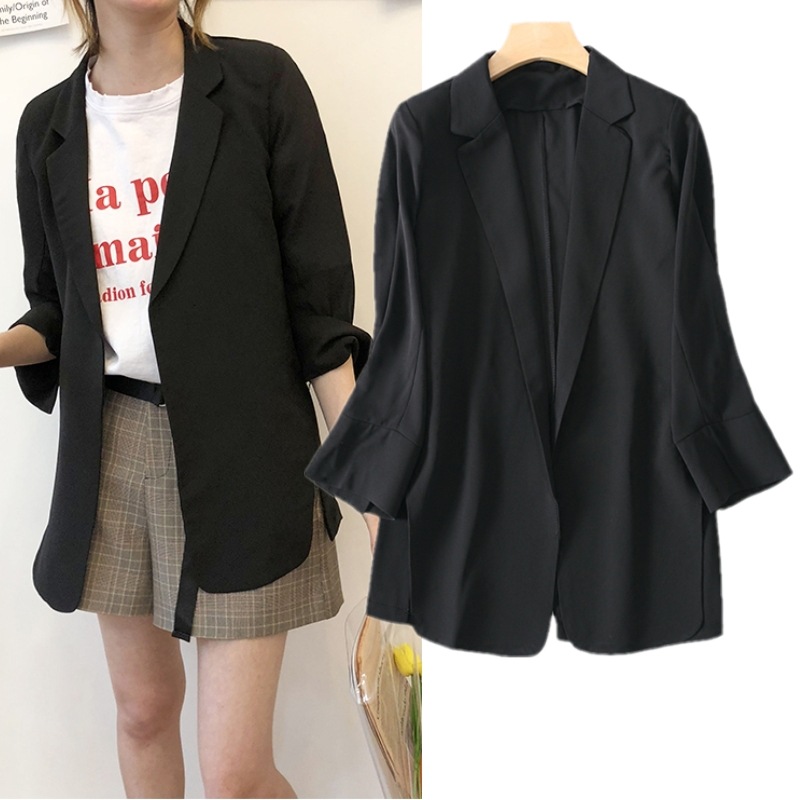 大碼女裝雪紡西服外套胖mm加肥200斤顯廋休閑薄款款式西裝