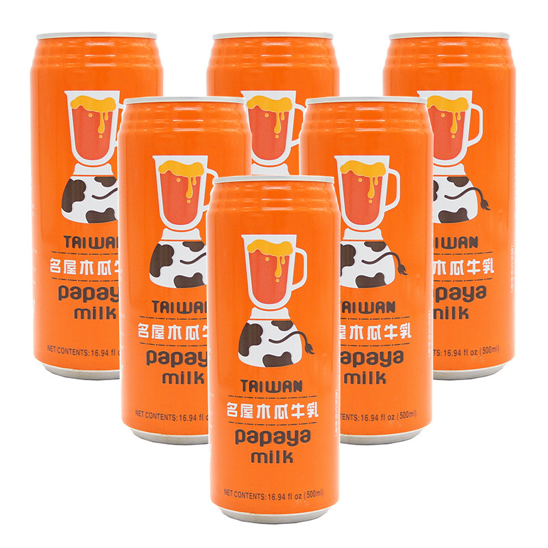 台湾进口名屋木瓜牛奶饮料500ml 24