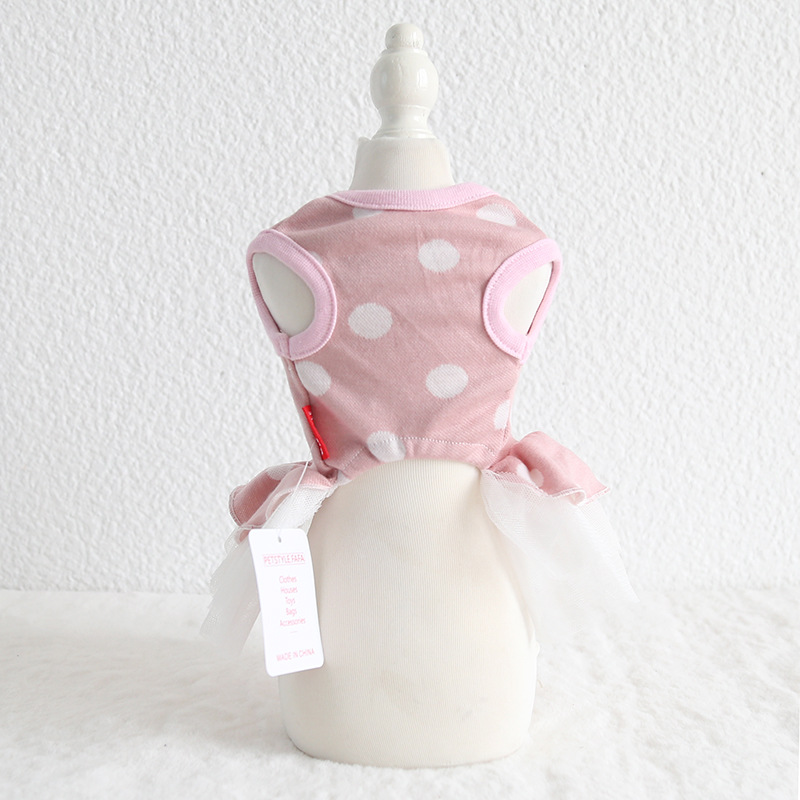 波点烫钻蝴蝶结裙