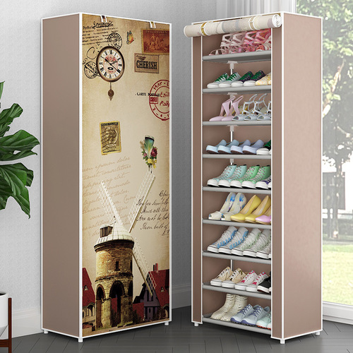 Haile ten-layer shoe rack simple shoe rack shoe cabinet multi-layer storage rack dustproof combination shoe rack adjustable shoe rack INS