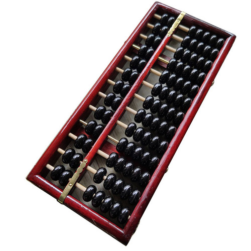 A 13-digit 7-bead traditional abacus with wood, suitable for second-grade primary school students, direct sale.