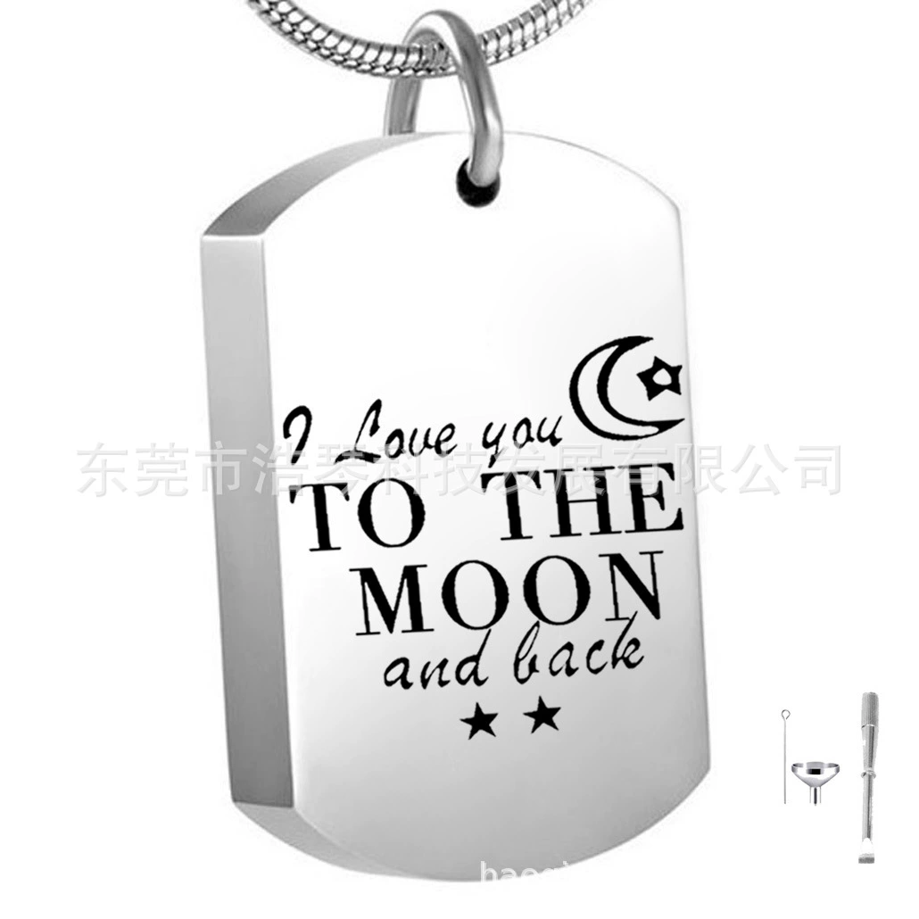 Европейская и американская Новая мода властный военный бренд кулон памятное животное пепел ожерелье кремация ювелирные изделия флакон духов