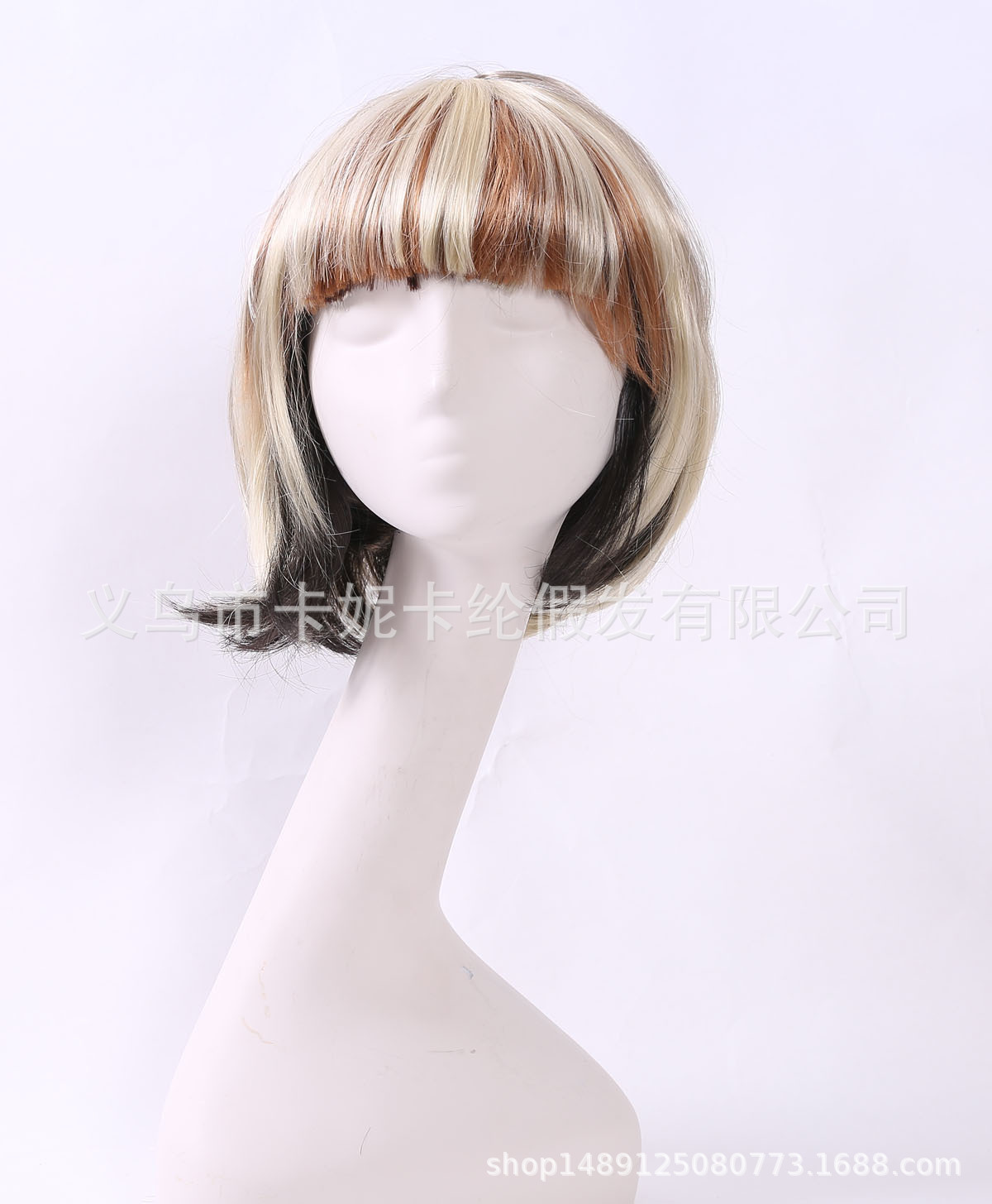 Bob estudiantes de cabello corto europeo y americano nuevo estilo de color mezclado