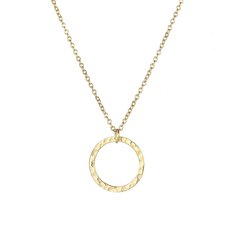 Fashion Simple Round Pendant 316lstainless Steel Necklace For Women display picture 6