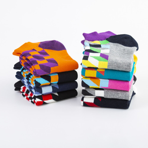 Spring and summer new men's socks trendy 9-color quadrilateral series men's European and American version boat socks men's socks casual socks wholesale