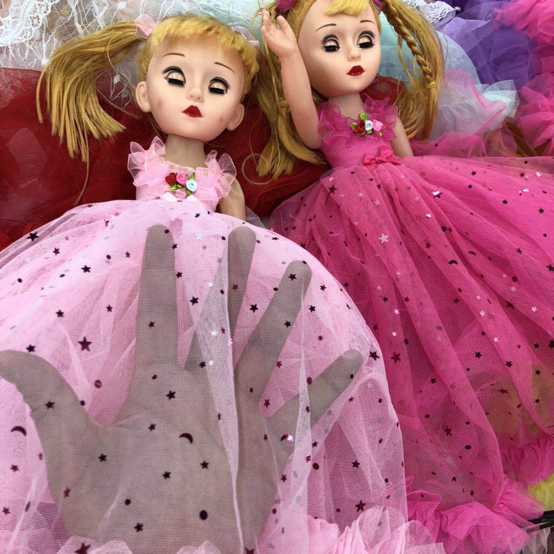 星星月亮圆点亮片网纱布料舞台服装面料头饰头花辅料手工diy配件