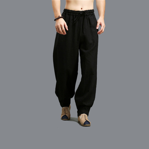 Men taichi kungfu clothing men pants elastic pants men pants