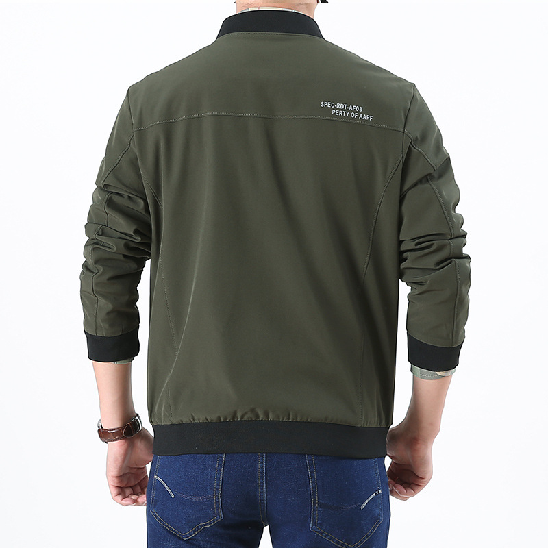 2019 nueva chaqueta transfronteriza delgada suelta más tamaño chaqueta de los hombres cuello de béisbol chaqueta casual abrigo hombres