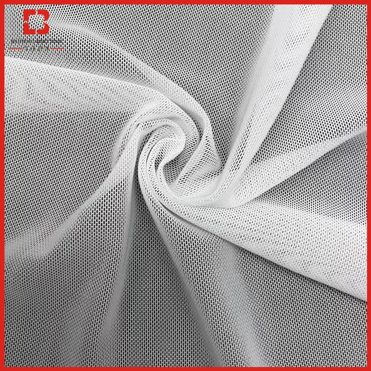 经编网布 5540涤氨网  内衣泳衣服装网布 四面弹力网眼布