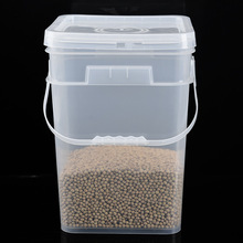 20升方形涂料桶食品级塑料酵素桶20公斤饲料桶方形水桶20l黑色