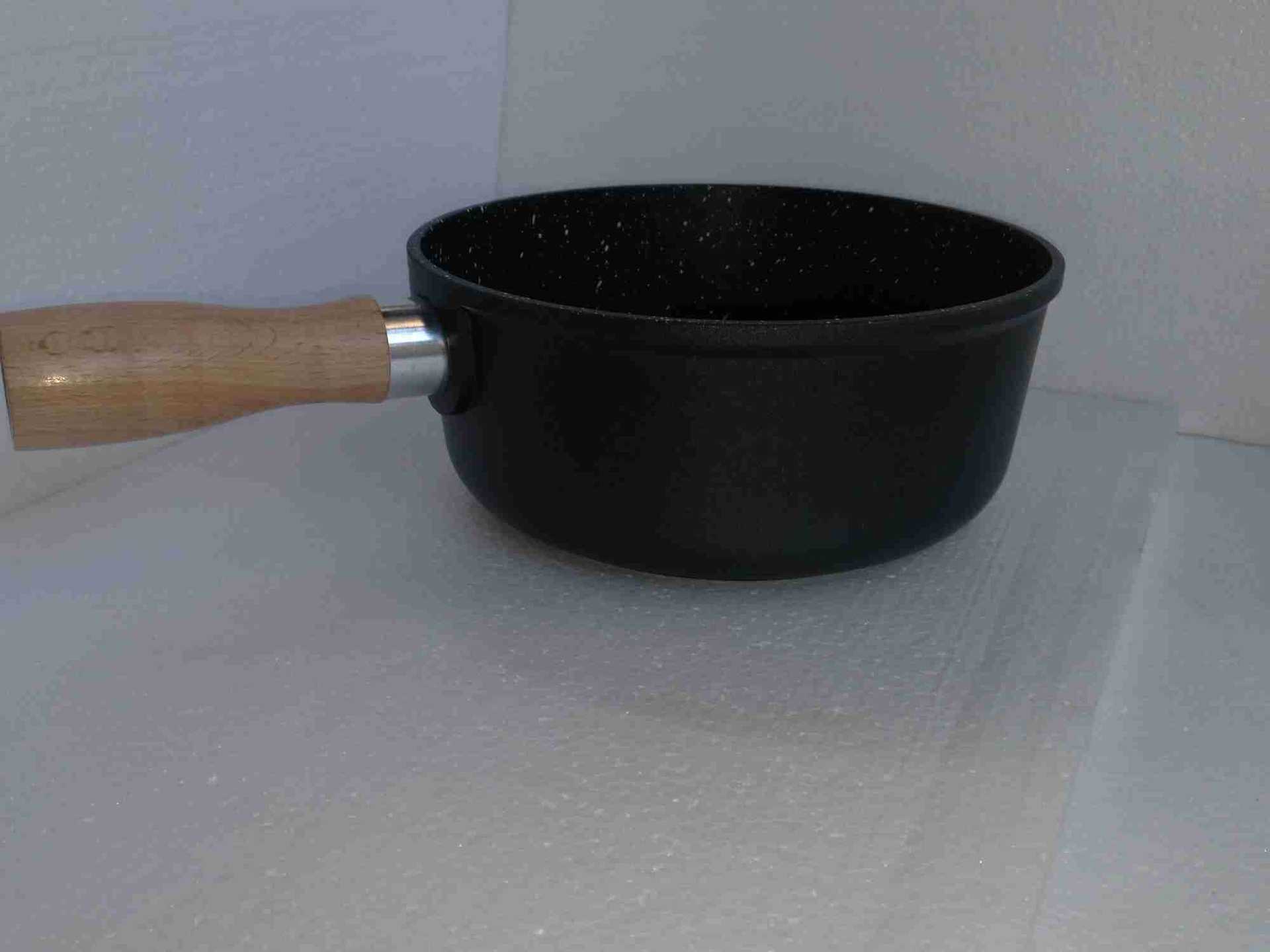 厂家直销麦饭石不粘火锅单柄奶锅汤锅芝士火锅单人锅电磁炉通用|ms