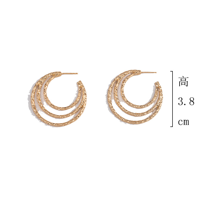 retro circle alloy pearl earringspicture52
