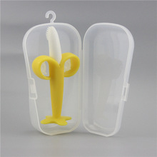 嬰兒香蕉牙膠   寶寶硅膠牙膠磨牙棒  立體式香蕉乳牙刷 廠