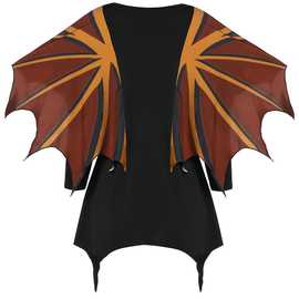 2019 速卖通亚马逊欧美万圣节印花翅膀女装长袖 秋季新款现货