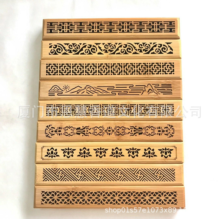 天然楠竹香具香炉香盒竹制磁铁款卧香炉沉檀香熏香炉楠竹镂空香插