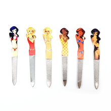 不锈钢披覆美女指甲锉 美女形状美甲锉 指甲锉双面卡通图案