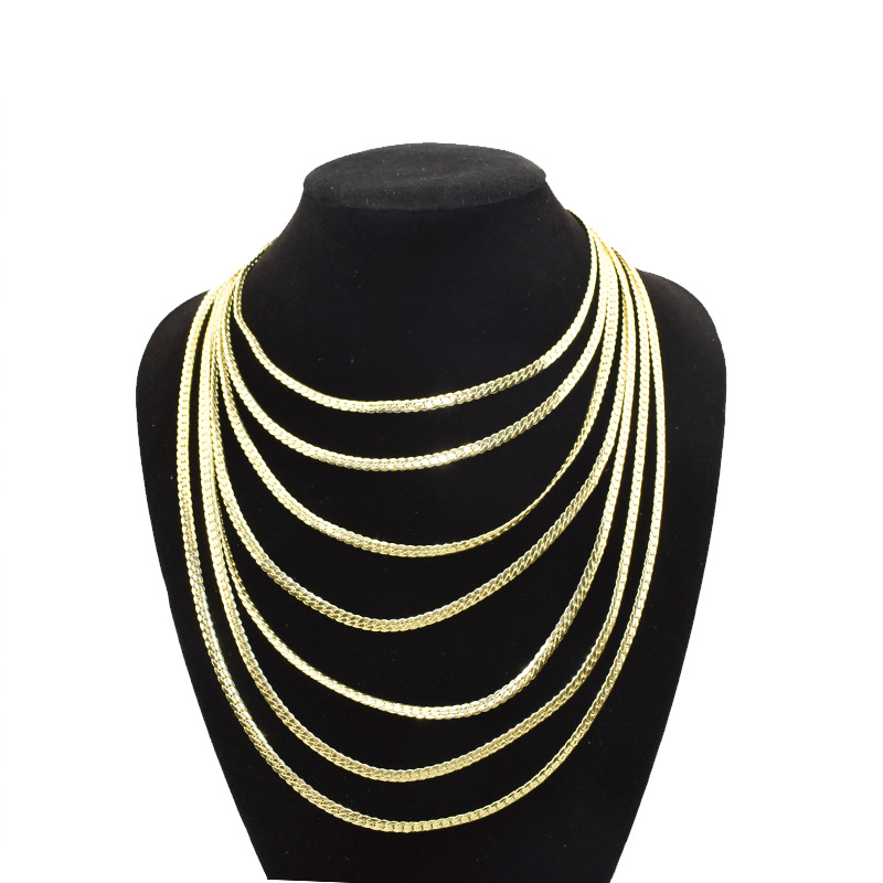 K Gold Electroplated Chain Necklace For Women Elegant Jewellery_voghion.com