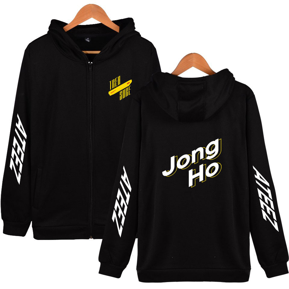ATEEZ Member Printed Zip Up Hoodie